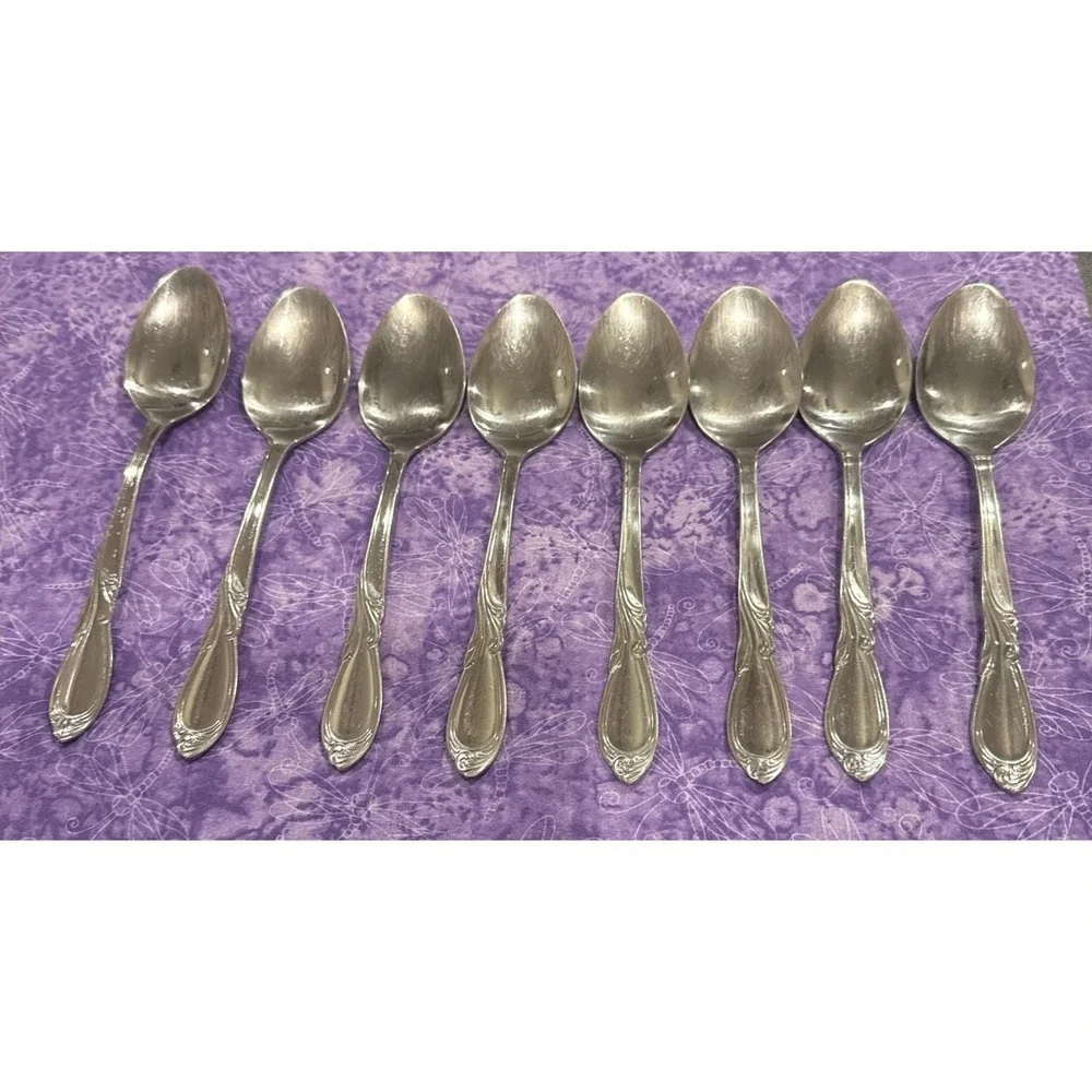 Farberware Majestic‎ Soup Spoon Spoons Stainless Steel Flatware Set of 8